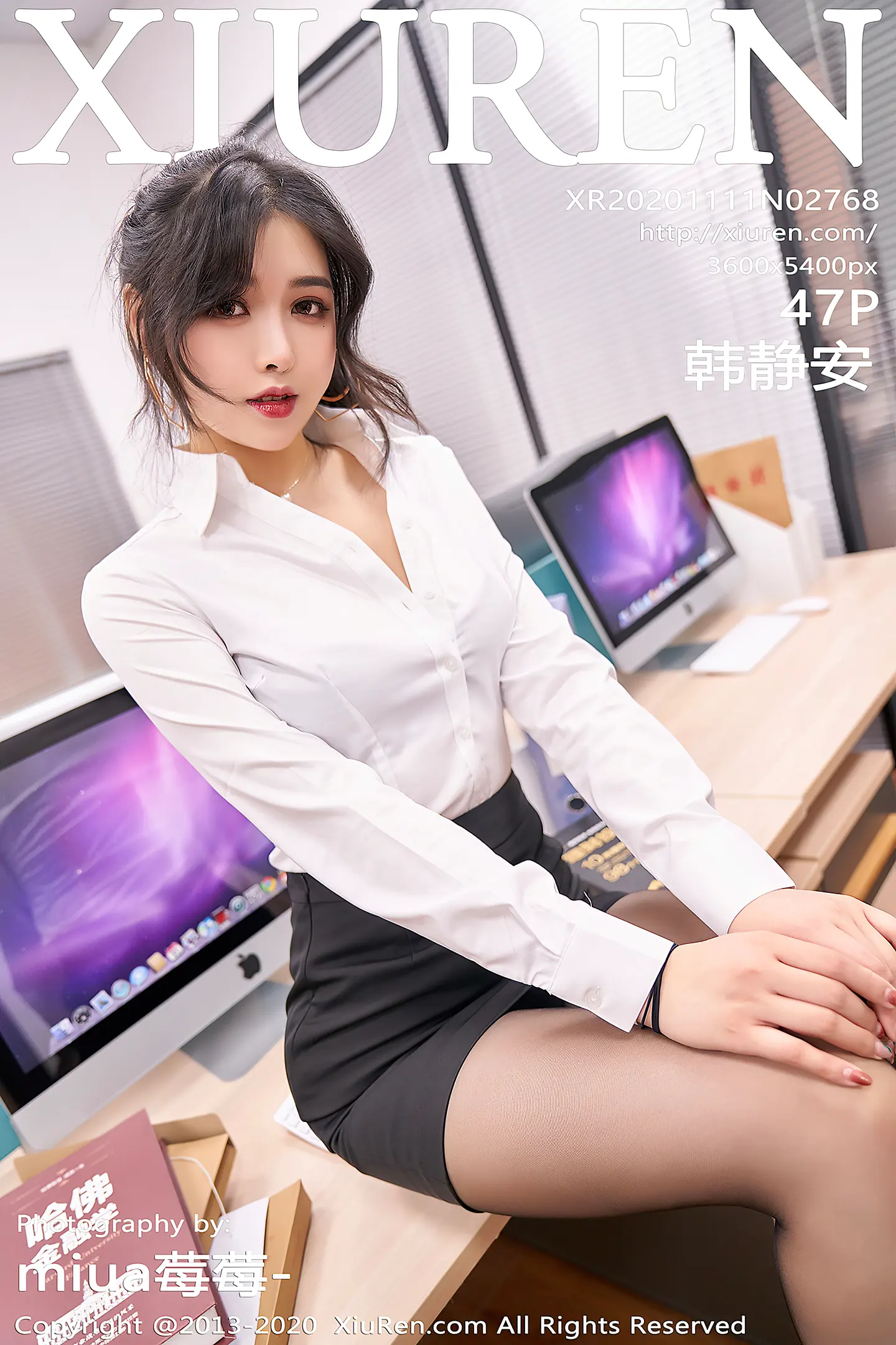 [XiuRen秀人网]No.2768_嫩模韩静安经典秘书职业装主题半脱黑丝裤袜秀翘臀美腿诱惑写真47P-秀人网 - XiuRen.Pro